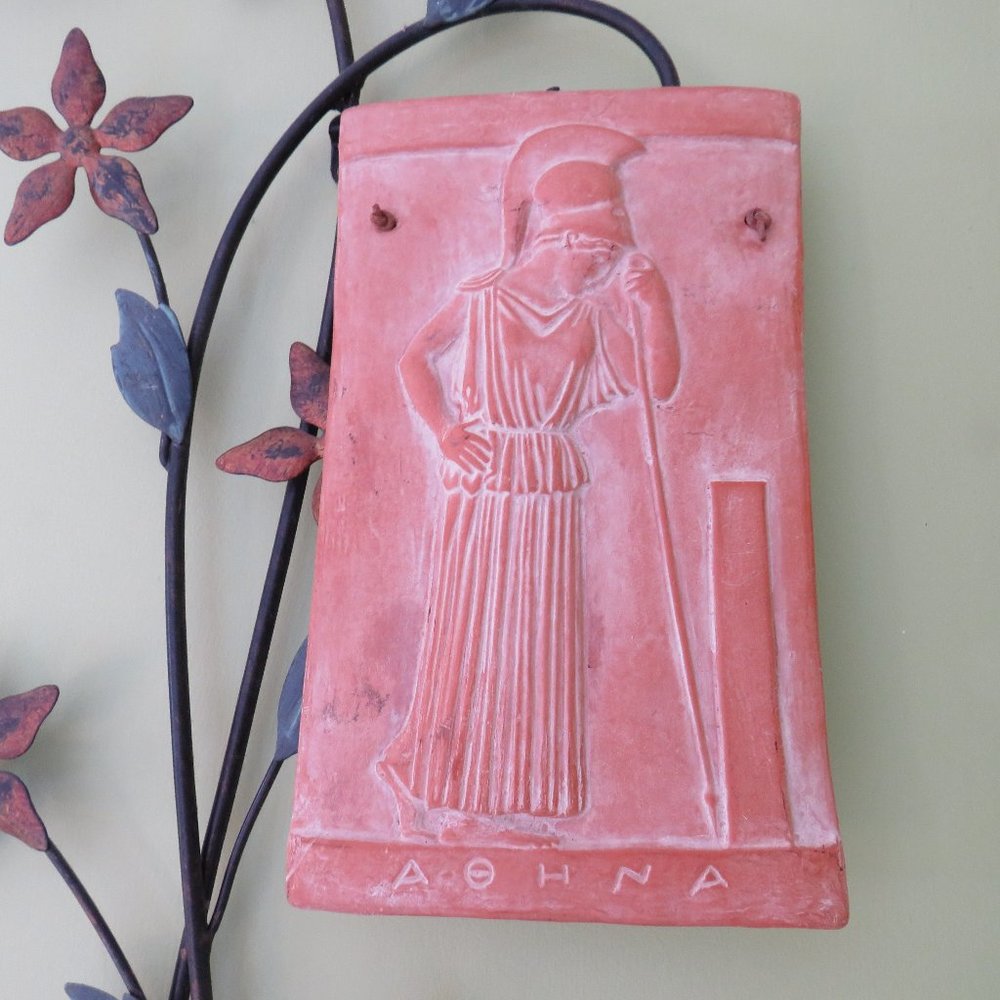 Meditating Minerva Greek Plaque